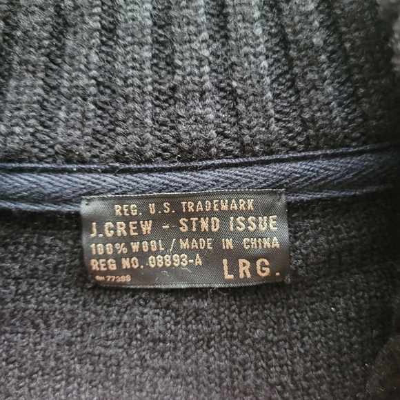 J. Crew Black Wool Cardigan Shacket Large - Picture 2 of 6